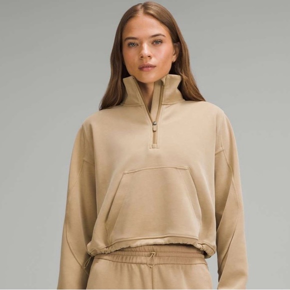 Lululemon Brushed Softstreme Half Zip and Drapey Softstreme Flared Pants Set - Picture 12 of 17